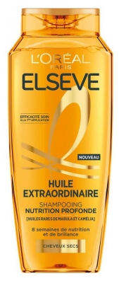 L'Oréal Paris Elseve Huile Extraordinaire Shampoing Nutrition Profonde Cheveux Secs 250 ml