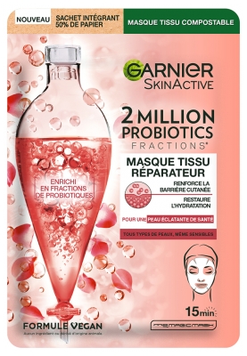 Garnier SkinActive 2 Million Probiotics Masque Tissu Réparateur Hydratant 22 g 
