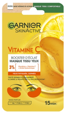 Garnier SkinActive Vitamine C Booster d'Éclat Masque Tissu Yeux 5 g