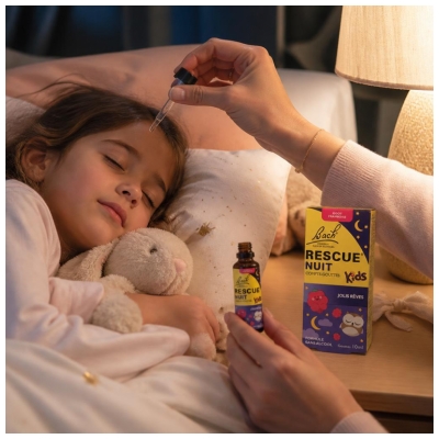 Rescue Nuit Bach Kids Compte-Gouttes à la Framboise 10 ML