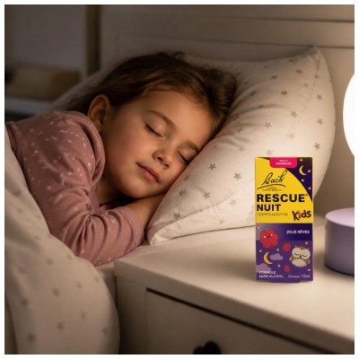 Rescue Nuit Bach Kids Compte-Gouttes à la Framboise 10 ML