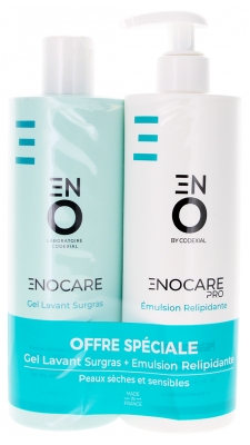 Codexial Enocare Gel Lavant Surgras 400 ml + Emulsion Relipidante 400 ml Peaux Sèches Offre Spéciale