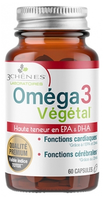 Les 3 Chênes Oméga 3 Végétal Complément Alimentaire 60 Capsules
