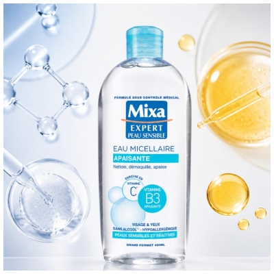 Mixa Eau Micellaire Apaisante Démaquillante 400 ml