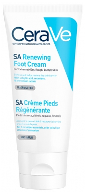 Cerave sa Anti-Rugosités Crème Pieds Régénérante Pour Les Pieds Très Secs Abîmés et Rugueux 88 ml