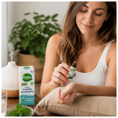 Biovie Huile Essentielle de Menthe Eucalyptus Biologique 10 ML