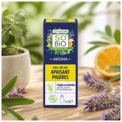 Léa Nature SO BIO étic Aroma SOS Apaisant Piqûres Roll-On Biologique 5 ML