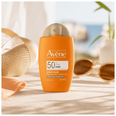Avène Solaire Ultra Fluid Perfecteur Visage Peaux Sensibles SPF50+ 50 ml