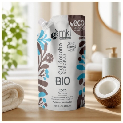MKL Green Nature Gel Douche Surgras Coco Bio Eco-Recharge 900 ml