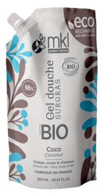 MKL Green Nature Gel Douche Surgras Coco Bio Eco-Recharge 900 ml