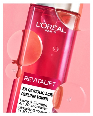 L'Oréal Paris Revitalift Lotion 5% Glycolic Acid Peeling Toner Lisse et Illumine 180 ml