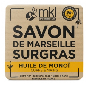 MKL Green Nature Savon de Marseille Surgras Huile de Monoï 100 Grammes