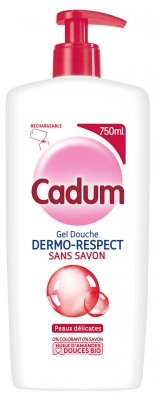 Cadum Gel Douche Dermo-Respect Sans Savon et Rechargeable 750 ML