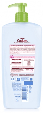 Cadum Bébé Cadum Eau Nettoyante Natural Caresse Sans Rinçage Bio 750 ml