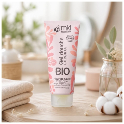 MKL Green Nature Gel Douche Surgras Fleur de Coton Biologique 200 ML