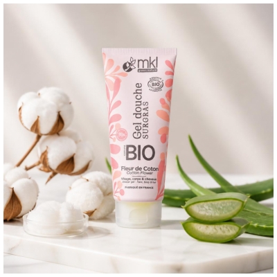 MKL Green Nature Gel Douche Surgras Fleur de Coton Biologique 200 ML