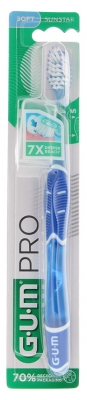 GUM Brosse à Dents Pro Souple 525 - Couleur : Bleu