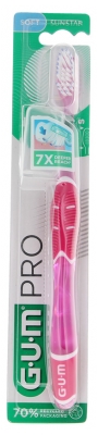 GUM Brosse à Dents Pro Souple 525 - Couleur : Rose