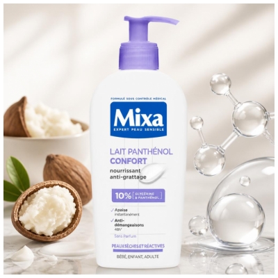 Mixa Lait Panthénol Confort Peaux Sèches et Réactives 250 ml