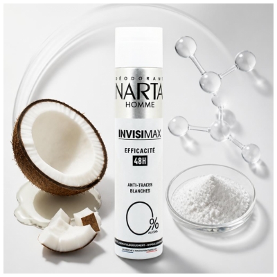 Narta Homme Déodorant Invisimax 48H en Spray 200 ML