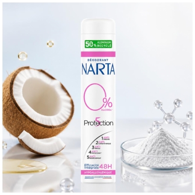 Narta Protection 5 Déodorant Hypoallergénique 48H en Spray 200 ML