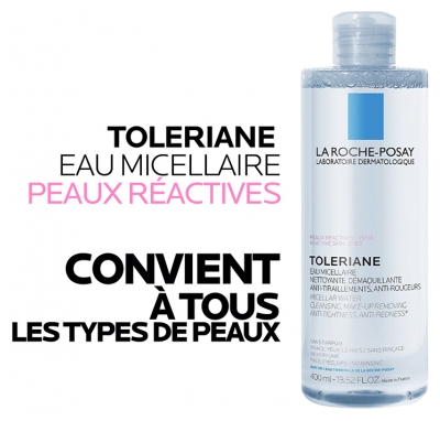 La Roche-Posay Tolériane Eau Micellaire Nettoyante lot de 2 x 400 ml