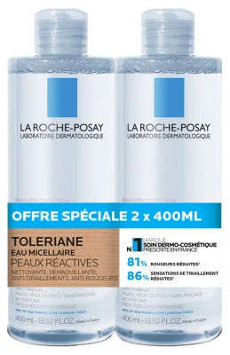 La Roche-Posay Tolériane Eau Micellaire Nettoyante lot de 2 x 400 ml