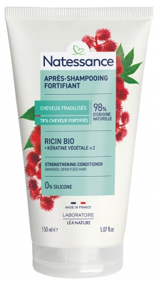 Natessance Après-Shampooing Démêlant Fortifiant - Ricin & Kératine Végétale