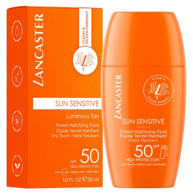 Lancaster Sun Sensitive Luminous Tan Fluide Teinté et Matifiant SPF 50 30 ML
