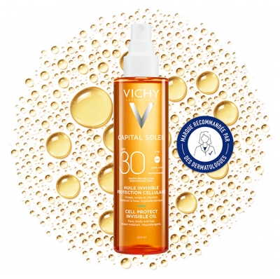 Vichy Capital Soleil Huile Invisible et Protection Cellulaire SPF 30 200 ML
