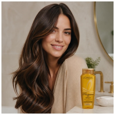 L'Oréal Paris Elseve Huile Extraordinaire Shampoing Nutrition Profonde Cheveux Secs Eco-Recharge 250 ml
