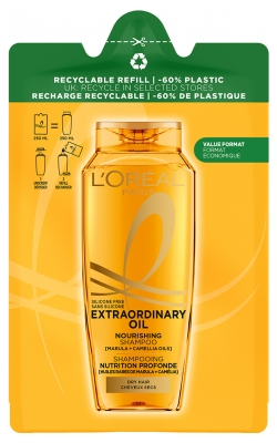 L'Oréal Paris Elseve Huile Extraordinaire Shampoing Nutrition Profonde Cheveux Secs Eco-Recharge 250 ml