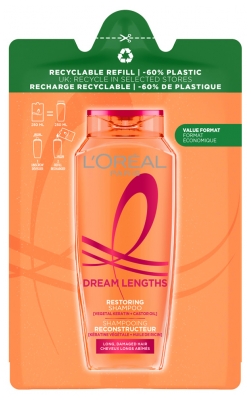L'Oréal Paris Elseve Dream Long Shampoing Reconstructeur Cheveux Longs Abîmés Eco-Recharge 250 ml