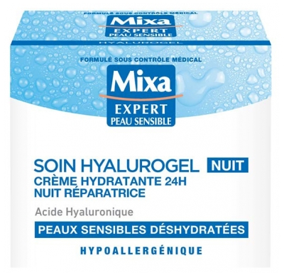 Mixa Soin Hyalurogel Crème Nuit Hydratante Réparatrice 24H 50 ml