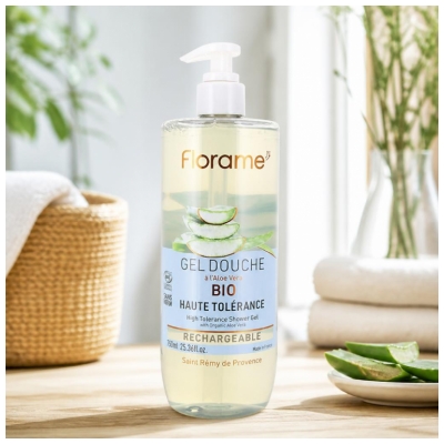 Florame Gel Douche Aloe Vera Rechargeable Biologique 750 ML