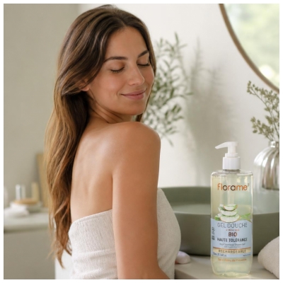 Florame Gel Douche Aloe Vera Rechargeable Biologique 750 ML