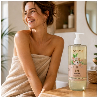 Florame Gel Douche Amande Rechargeable Biologique 750 ML
