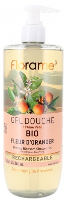 Florame Gel Douche Fleur d'Oranger Rechargeable Biologique 750 ML