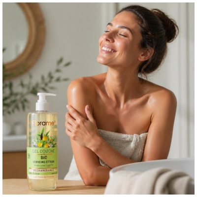 Florame Gel Douche Verveine Citron Rechargeable Biologique 750 ML