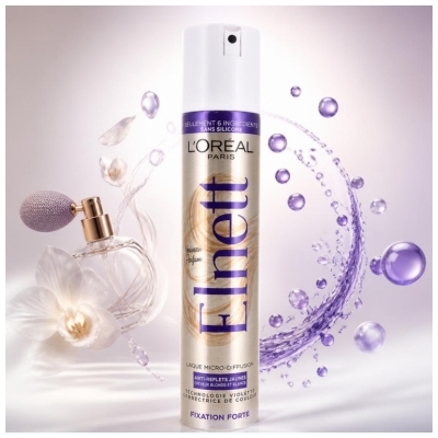 L'Oréal Paris Elnett Laque Micro-Diffusion Fixation Forte Anti-Reflets Jaunes 200 ml