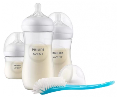 Avent Kit Nouveau-Né - 3 Biberons à Réponse Naturelle + 1 Sucette