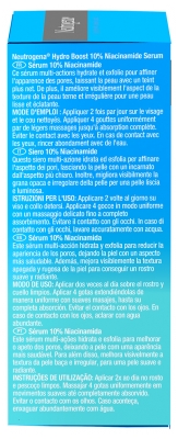 Neutrogena Hydro Boost Sérum 10% Niacinamide Sans Parfum 30 ml