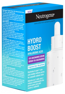 Neutrogena Hydro Boost Sérum 10% Niacinamide Sans Parfum 30 ml