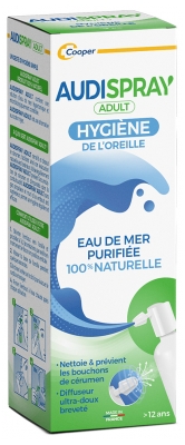 Audispray Adult Hygiène Régulière de l'Oreille - Eau de Mer Purifiée 100% Naturelle - Made in France - Spray 50 ml