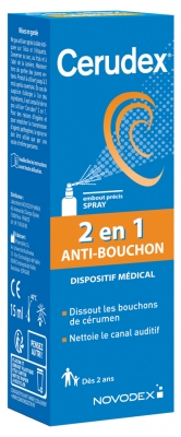 Novodex Cerudex 2En1 Anti Bouchon Spray 15 ml