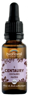 Biofloral 04 Centaury Centaurée Compte Gouttes Bio Demeter 20 ml Fleur de Bach