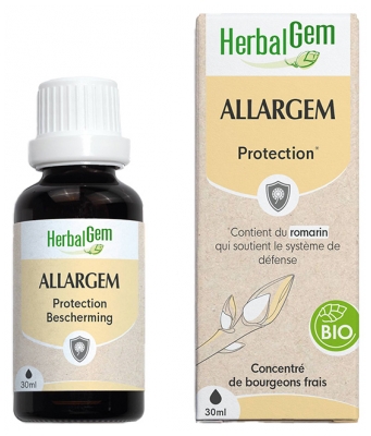 Herbalgem Allargem Bio Complexe de Gemmothérapie Concentrée le Bouclier Naturel Des Allergies 30 ml