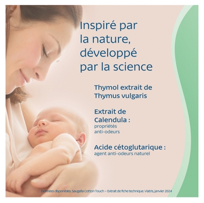 Saugella Cotton Touch Serviettes Maternité X10