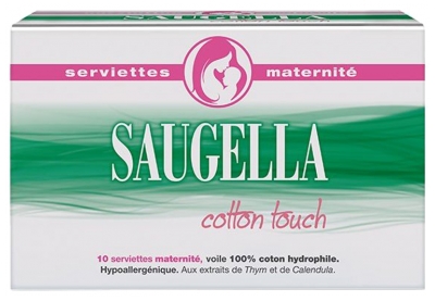 Saugella Cotton Touch Serviettes Maternité X10