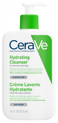 CeraVe Crème Lavante Hydratante Sans Parfum Éco-Recharge 473 ml